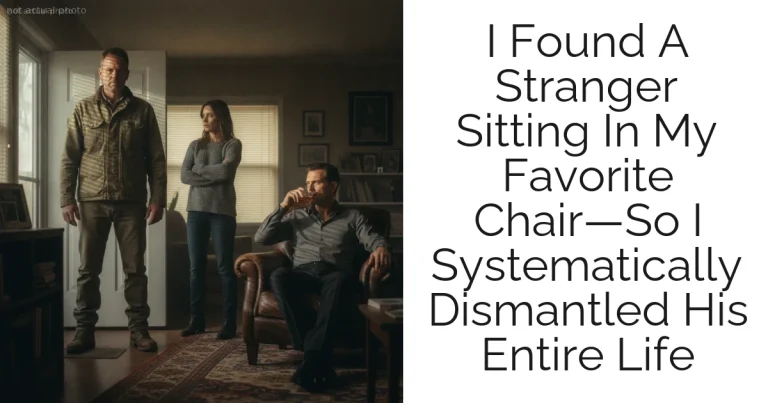 I Found A Stranger Sitting In My Favorite Chair—So I Systematically Dismantled His Entire Life