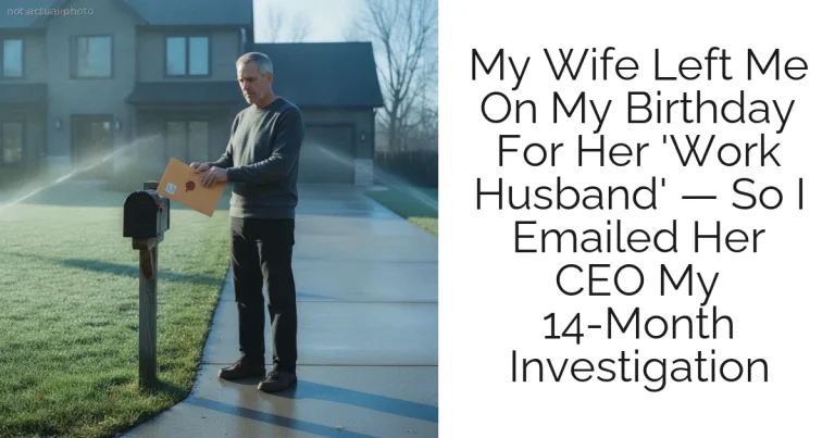 My Wife Left Me On My Birthday For Her 'Work Husband' — So I Emailed Her CEO My 14-Month Investigation