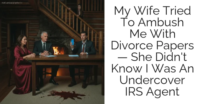My Wife Tried To Ambush Me With Divorce Papers — She Didn't Know I Was An Undercover IRS Agent