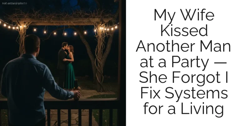 My Wife Kissed Another Man at a Party — She Forgot I Fix Systems for a Living