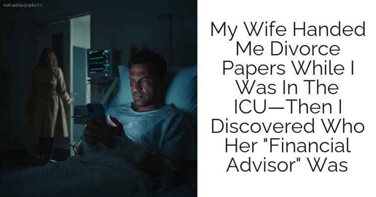 My Wife Handed Me Divorce Papers While I Was In The ICU—Then I Discovered Who Her "Financial Advisor" Was