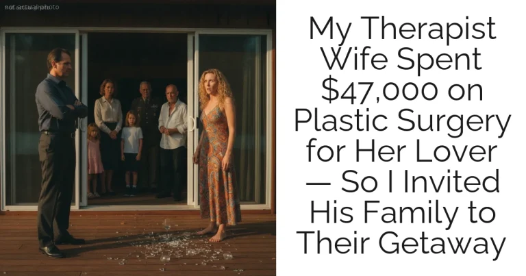 My Therapist Wife Spent $47,000 on Plastic Surgery for Her Lover — So I Invited His Family to Their Getaway