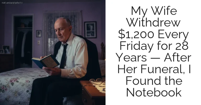 My Wife Withdrew $1,200 Every Friday for 28 Years — After Her Funeral, I Found the Notebook