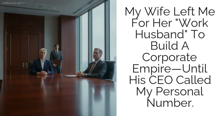 My Wife Left Me For Her "Work Husband" To Build A Corporate Empire—Until His CEO Called My Personal Number.