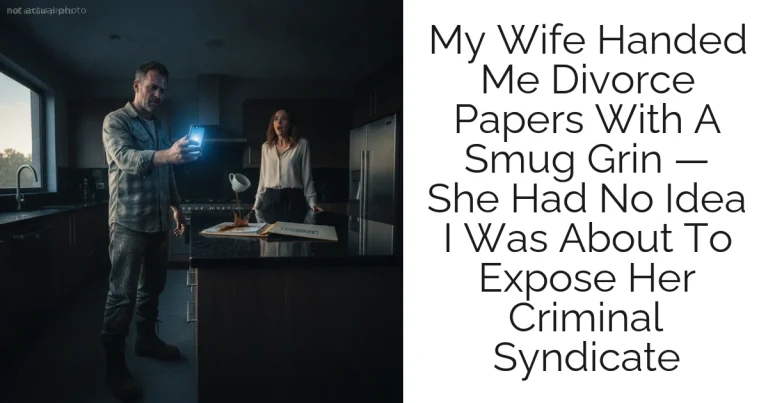 My Wife Handed Me Divorce Papers With A Smug Grin — She Had No Idea I Was About To Expose Her Criminal Syndicate