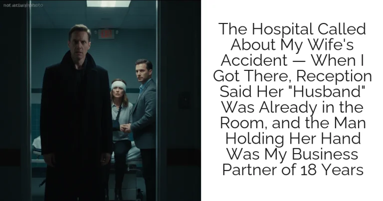 The Hospital Called About My Wife's Accident — When I Got There, Reception Said Her "Husband" Was Already in the Room, and the Man Holding Her Hand Was My Business Partner of 18 Years
