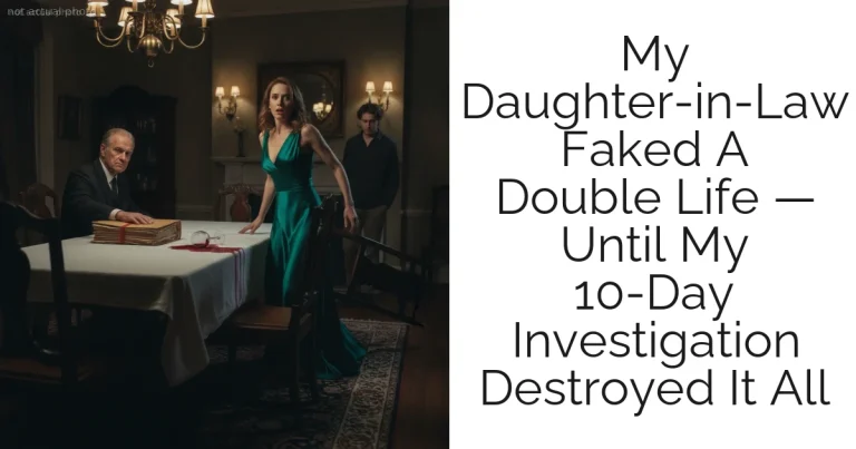 My Daughter-in-Law Faked A Double Life — Until My 10-Day Investigation Destroyed It All