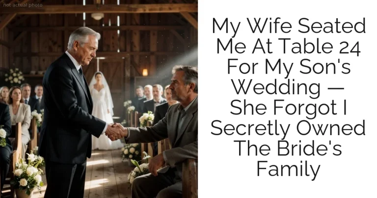 My Wife Seated Me At Table 24 For My Son's Wedding — She Forgot I Secretly Owned The Bride's Family