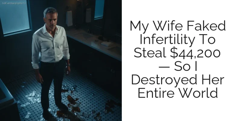 My Wife Faked Infertility To Steal $44,200 — So I Destroyed Her Entire World