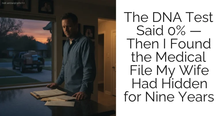 The DNA Test Said 0% — Then I Found the Medical File My Wife Had Hidden for Nine Years