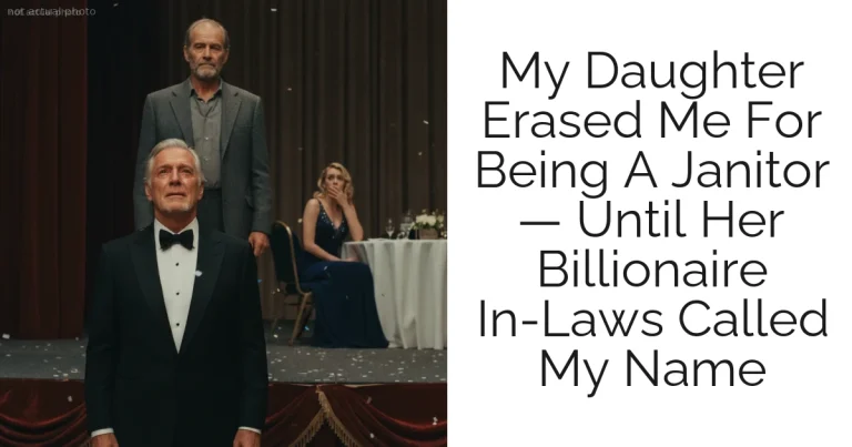 My Daughter Erased Me For Being A Janitor — Until Her Billionaire In-Laws Called My Name