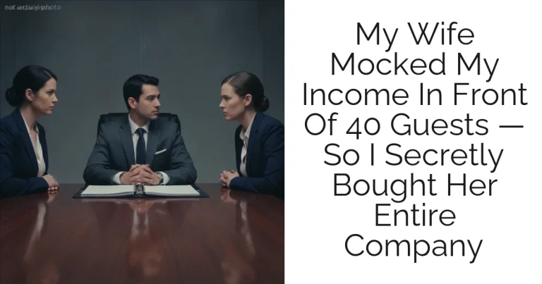 My Wife Mocked My Income In Front Of 40 Guests — So I Secretly Bought Her Entire Company