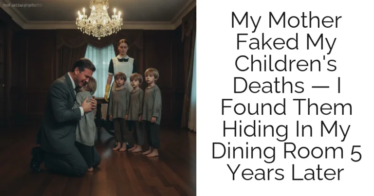 My Mother Faked My Children's Deaths — I Found Them Hiding In My Dining Room 5 Years Later