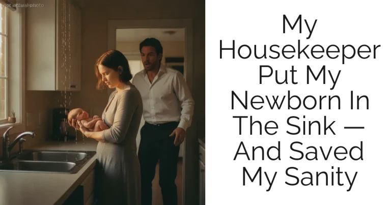 My Housekeeper Put My Newborn In The Sink — And Saved My Sanity