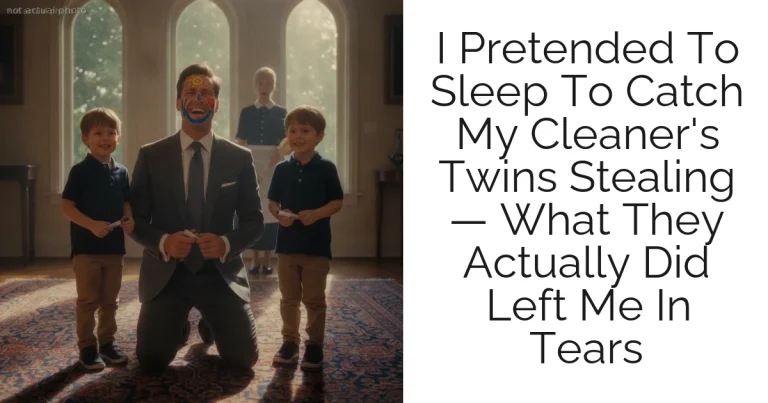 I Pretended To Sleep To Catch My Cleaner's Twins Stealing — What They Actually Did Left Me In Tears