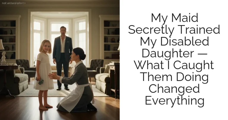 My Maid Secretly Trained My Disabled Daughter — What I Caught Them Doing Changed Everything