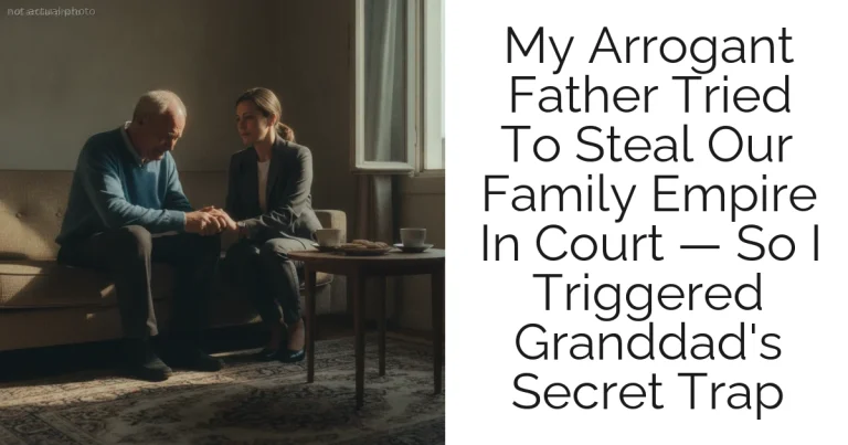 My Arrogant Father Tried To Steal Our Family Empire In Court — So I Triggered Granddad's Secret Trap
