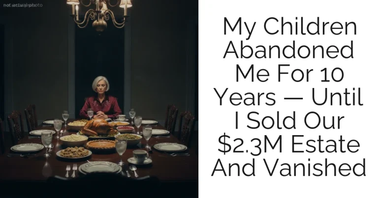 My Children Abandoned Me For 10 Years — Until I Sold Our $2.3M Estate And Vanished