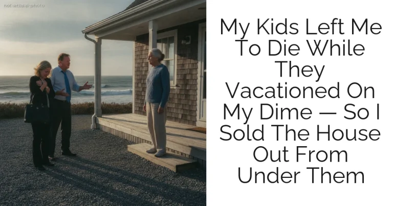 My Kids Left Me To Die While They Vacationed On My Dime — So I Sold The House Out From Under Them