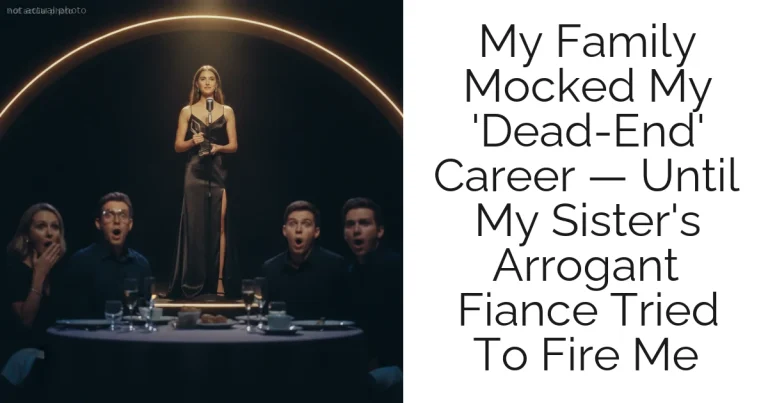 My Family Mocked My 'Dead-End' Career — Until My Sister's Arrogant Fiance Tried To Fire Me