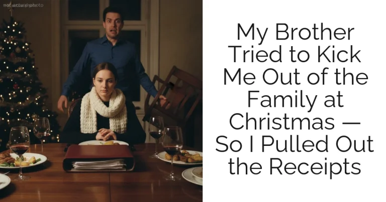 My Brother Tried to Kick Me Out of the Family at Christmas — So I Pulled Out the Receipts