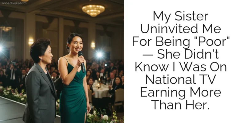 My Sister Uninvited Me For Being "Poor" — She Didn't Know I Was On National TV Earning More Than Her.