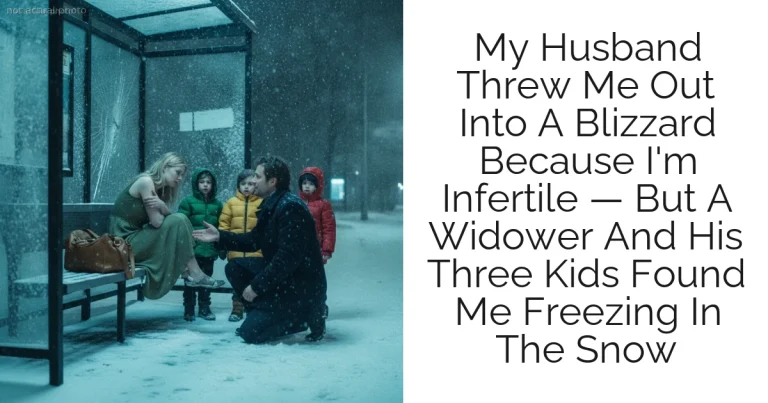 My Husband Threw Me Out Into A Blizzard Because I'm Infertile — But A Widower And His Three Kids Found Me Freezing In The Snow