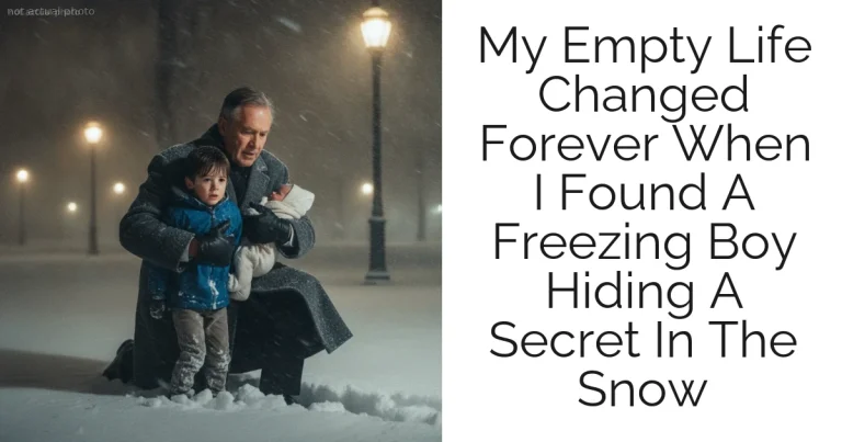 My Empty Life Changed Forever When I Found A Freezing Boy Hiding A Secret In The Snow