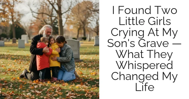 I Found Two Little Girls Crying At My Son's Grave — What They Whispered Changed My Life