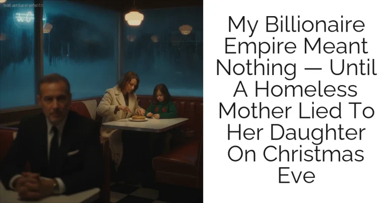 My Billionaire Empire Meant Nothing — Until A Homeless Mother Lied To Her Daughter On Christmas Eve