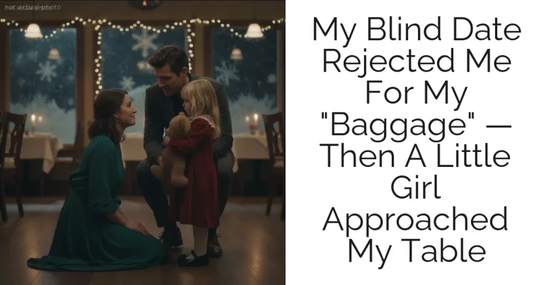 My Blind Date Rejected Me For My "Baggage" — Then A Little Girl Approached My Table