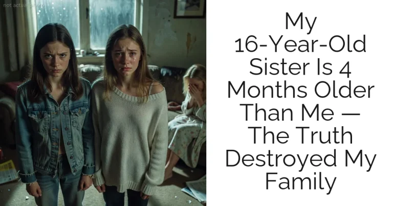 My 16-Year-Old Sister Is 4 Months Older Than Me — The Truth Destroyed My Family