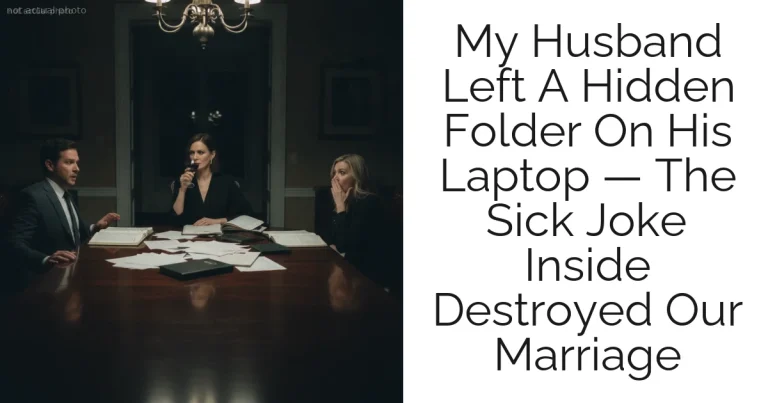 My Husband Left A Hidden Folder On His Laptop — The Sick Joke Inside Destroyed Our Marriage