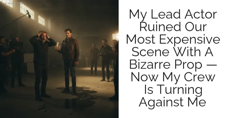 My Lead Actor Ruined Our Most Expensive Scene With A Bizarre Prop — Now My Crew Is Turning Against Me