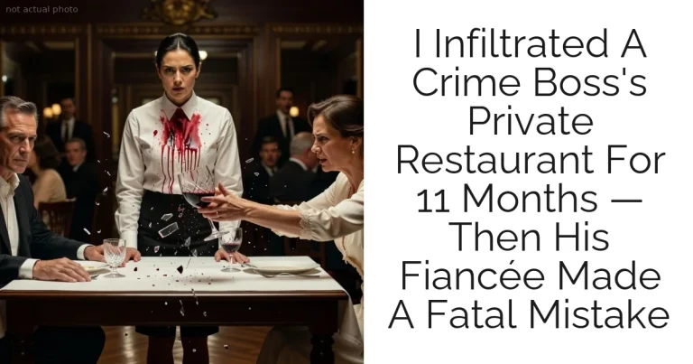 I Infiltrated A Crime Boss's Private Restaurant For 11 Months — Then His Fiancée Made A Fatal Mistake