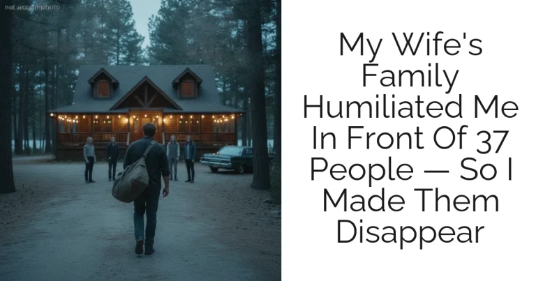 My Wife's Family Humiliated Me In Front Of 37 People — So I Made Them Disappear