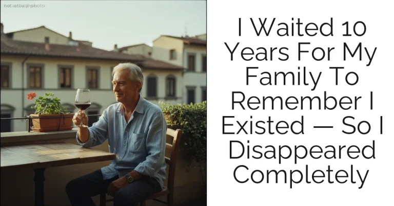 I Waited 10 Years For My Family To Remember I Existed — So I Disappeared Completely