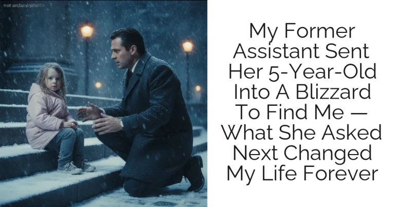 My Former Assistant Sent Her 5-Year-Old Into A Blizzard To Find Me — What She Asked Next Changed My Life Forever
