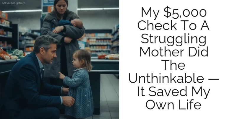 My $5,000 Check To A Struggling Mother Did The Unthinkable — It Saved My Own Life