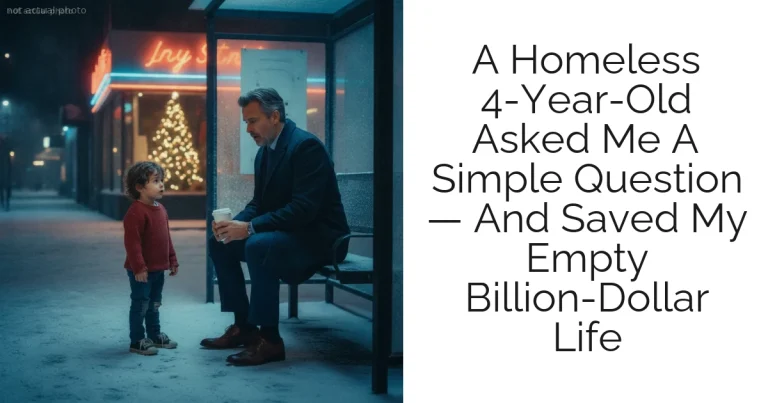 A Homeless 4-Year-Old Asked Me A Simple Question — And Saved My Empty Billion-Dollar Life