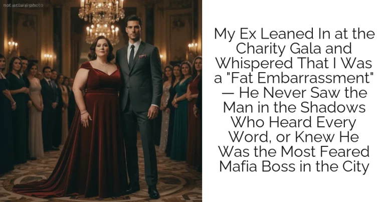 My Ex Leaned In at the Charity Gala and Whispered That I Was a "Fat Embarrassment" — He Never Saw the Man in the Shadows Who Heard Every Word, or Knew He Was the Most Feared Mafia Boss in the City