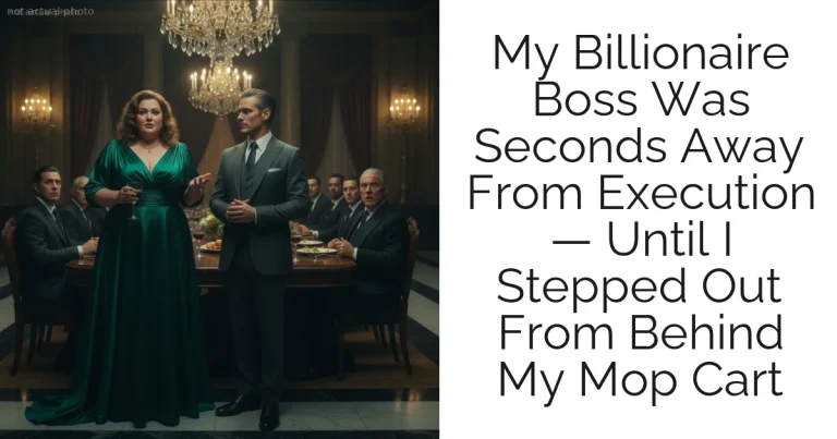 My Billionaire Boss Was Seconds Away From Execution — Until I Stepped Out From Behind My Mop Cart