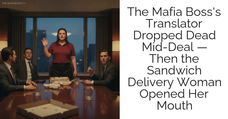 The Mafia Boss's Translator Dropped Dead Mid-Deal — Then the Sandwich Delivery Woman Opened Her Mouth