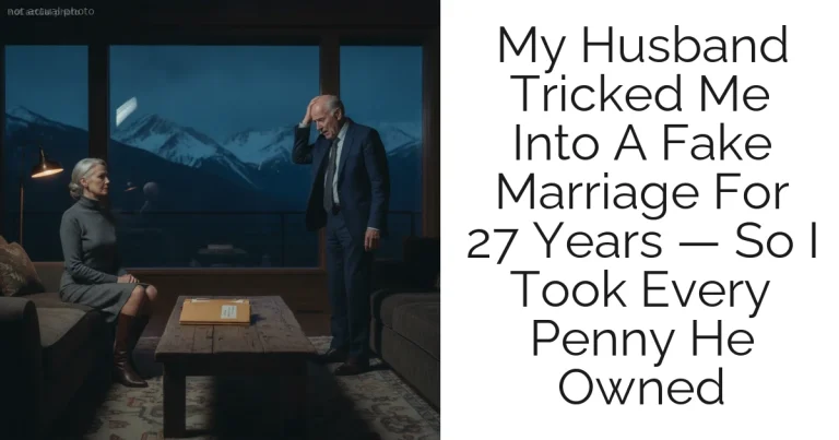 My Husband Tricked Me Into A Fake Marriage For 27 Years — So I Took Every Penny He Owned