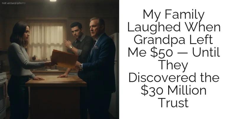 My Family Laughed When Grandpa Left Me $50 — Until They Discovered the $30 Million Trust