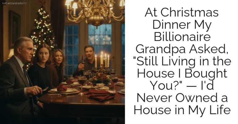 At Christmas Dinner My Billionaire Grandpa Asked, "Still Living in the House I Bought You?" — I'd Never Owned a House in My Life