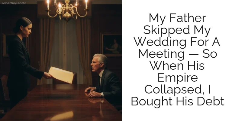 My Father Skipped My Wedding For A Meeting — So When His Empire Collapsed, I Bought His Debt