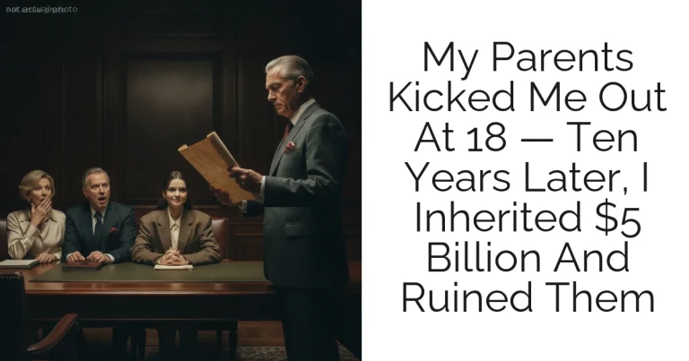 My Parents Kicked Me Out At 18 — Ten Years Later, I Inherited $5 Billion And Ruined Them