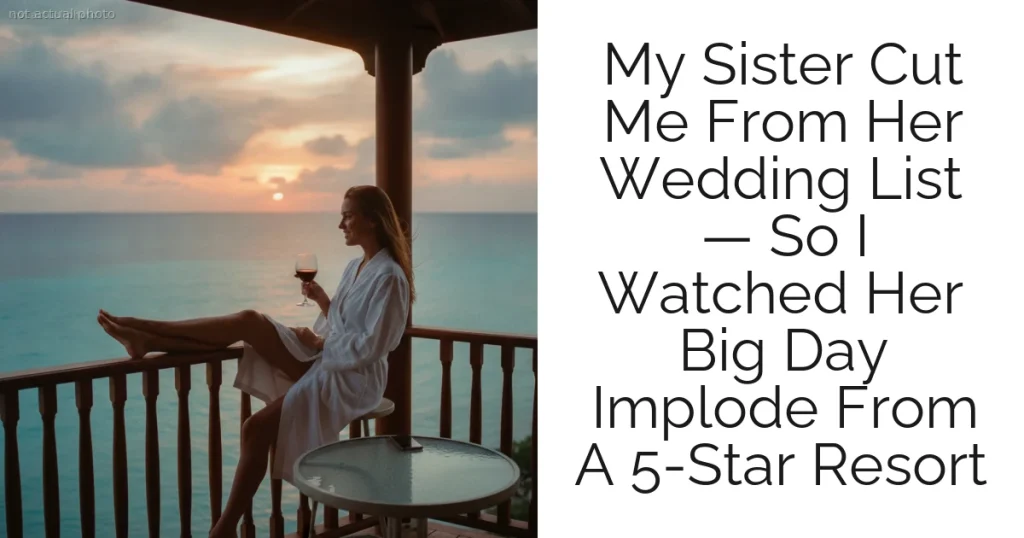 My Sister Cut Me From Her Wedding List — So I Watched Her Big Day Implode From A 5-Star Resort