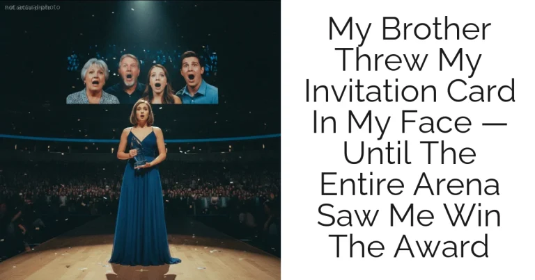My Brother Threw My Invitation Card In My Face — Until The Entire Arena Saw Me Win The Award